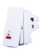 10A 1M BELL PUSH WITH INDI - PREM PLUS-finolex-switches